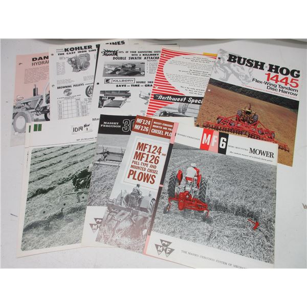 10 Various Brochures  Mossey-Ferguson, Bush-Hog