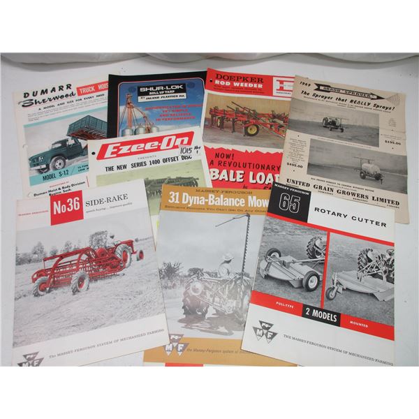10 Various Brochures  Mossey-Ferguson, Dumarr
