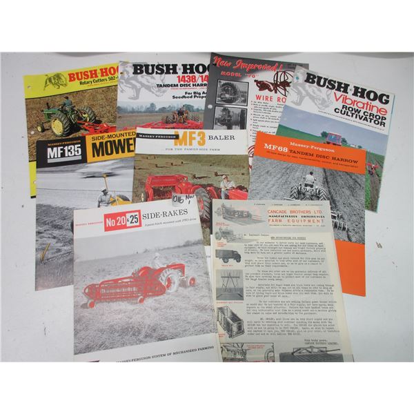 10 Various Brochure Mossey-Ferguson, Bush-Hog