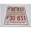 Image 2 : Pair 1975 Sask License Plates