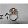 Image 4 : Silver Colored Ring With Orange Stone
