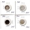 Image 2 : 1055.  1917, 1918, 1919 AND 1920 FIVE CENT SILVER