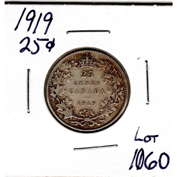 1060.  1919 TWENTY-FIVE CENT
