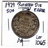 Image 1 : 1065.  1929 FIFTY CENT ROTATED DIE