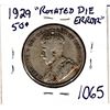 Image 2 : 1065.  1929 FIFTY CENT ROTATED DIE