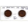 Image 1 : 1067.  1918 AND 1919 LARGE CENT