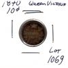 Image 1 : 1069.  1870 TEN CENT QUEEN VICTORIA