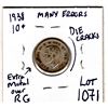 Image 2 : 1071.  1938 TEN CENT MULTIPLE DIE CRACK ERRORS