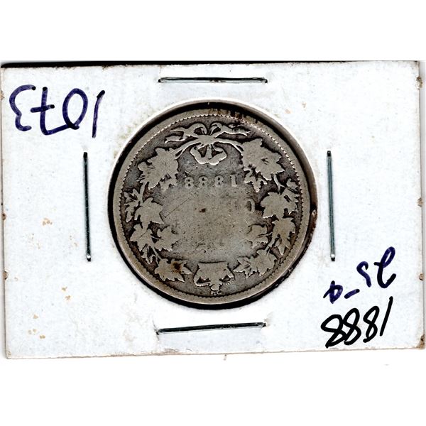 1073.  1888 TWENTY-FIVE CENT SILVER