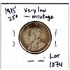 Image 2 : 1074.  1915 TWENTY-FIVE CENT VERY LOW MINTAGE