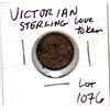Image 1 : 1076.  SCARCE VICTORIAN TEN CENT LOVE TOKEN, STERLING