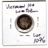 Image 2 : 1076.  SCARCE VICTORIAN TEN CENT LOVE TOKEN, STERLING