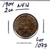 Image 1 : 1077.  1904H NEWFOUNDLAND TWENTY CENT