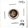 Image 2 : 1078.  1870 FIVE CENT SILVER