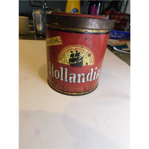 1096.  ANTIQUE HOLLANDIA TOBACCO TIN