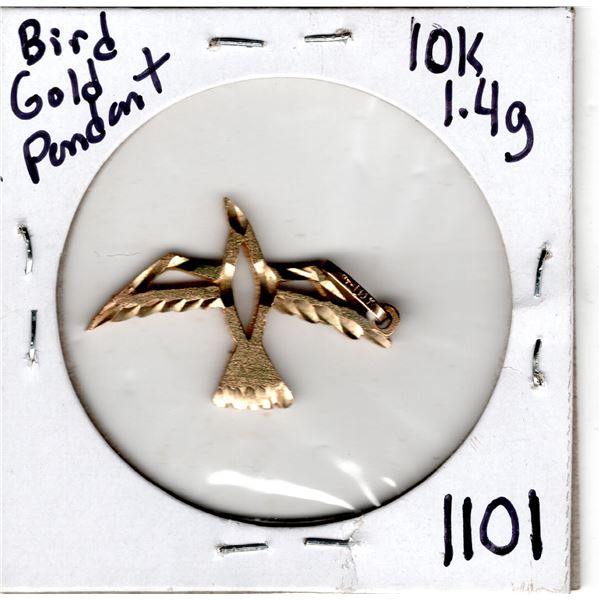 1101.  10K GOLD 1.4G DOVE PENDANT