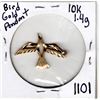 Image 1 : 1101.  10K GOLD 1.4G DOVE PENDANT