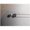 Image 2 : 1103.  STERLING SILVER PEARL IN HEART PENDANT ON STERLING CHAIN