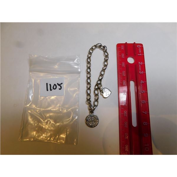 1105.  CHARM CLUB STERLING SILVER CHARMS AND BRACELET