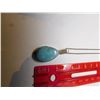 Image 2 : 1113.  LARIMAR STERLING PENDANT ON A STERLING CHAIN