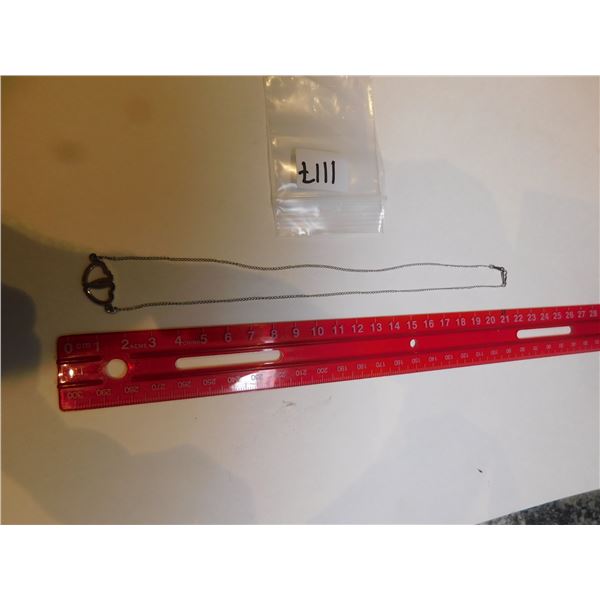 1117.  2 HEART STERLING PENDANT ON A STERLING CHAIN