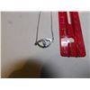 Image 2 : 1117.  2 HEART STERLING PENDANT ON A STERLING CHAIN