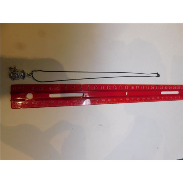 1118.  STERLING PROSPECTOR PENDANT ON STERLING CHAIN