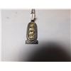 Image 4 : 1125.  MEXICAN STERLING AND GOLD PENDANT ON STERLING CHAIN, ORO MAYA