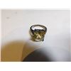 Image 1 : 1126.  LARGE YELLOW CRYSTAL STERLING SILVER RING