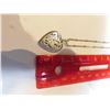 Image 4 : 1127.  MOTHER STERLING SILVER HEART PENDANT ON STERLING NECKLACE
