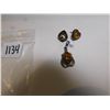 Image 1 : 1134.  STERLING AMBER EARRINGS AND STERLING AMBER PENDANT