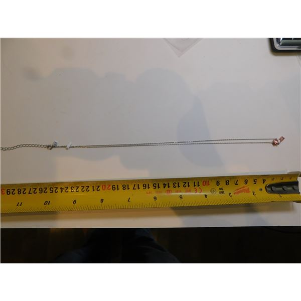 1136.  STERLING AND CRYSTAL PENDANT ON A STERLING CHAIN, DISNEY