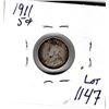 Image 2 : 1147.  1911 FIVE CENT SILVER