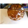Image 1 : 1153.  FENTON AMBER OVERLAY COIN DOT BALL VASE