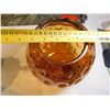Image 5 : 1153.  FENTON AMBER OVERLAY COIN DOT BALL VASE