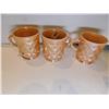 Image 1 : 1162.  3-PEACH LUSTRE KIMBERLEY DIAMOND C-HANDLE MUGS