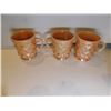 Image 2 : 1162.  3-PEACH LUSTRE KIMBERLEY DIAMOND C-HANDLE MUGS