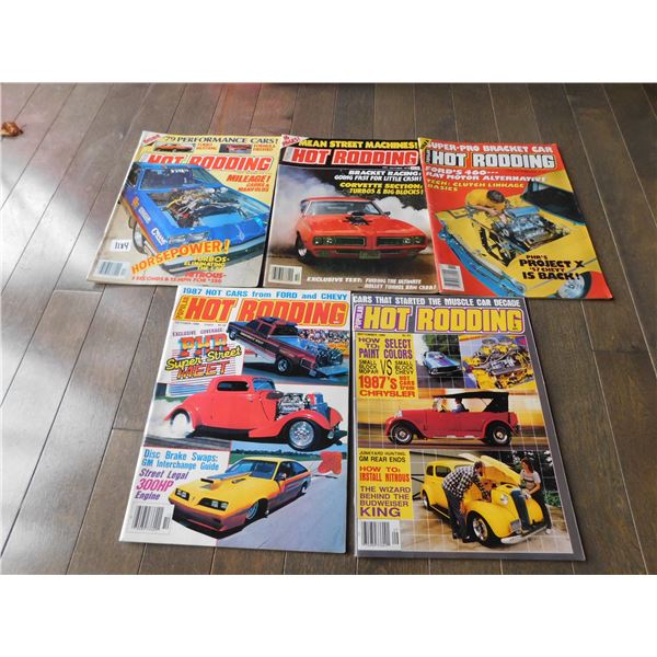 1184.  5 HOT ROD MAGAZINES