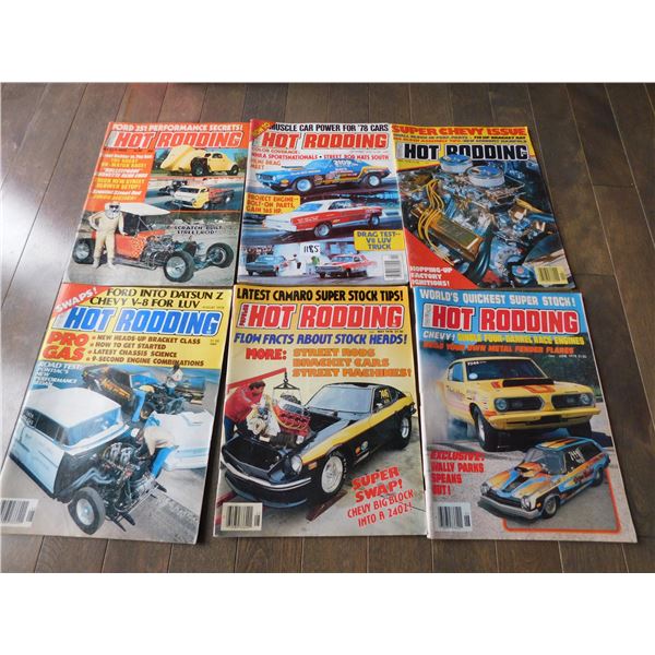 1185.  6 HOT ROD MAGAZINES