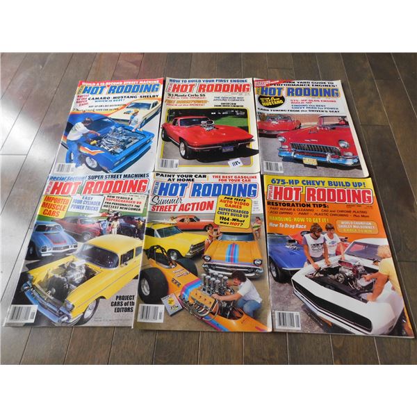 1186.  6 HOT ROD MAGAZINES