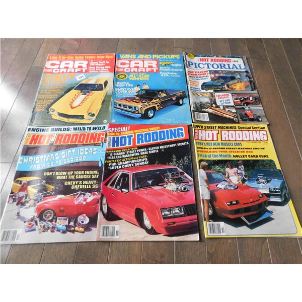 1187.  6 HOT ROD MAGAZINES