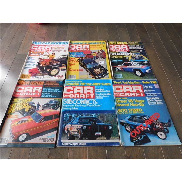 1188.  6 CAR CRAFT MAGAZINES
