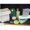 Image 1 : Tupperware and (2) Flower Pots