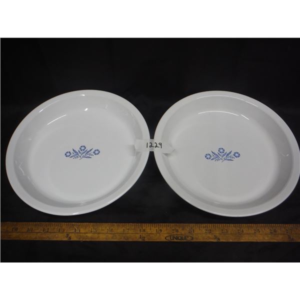 Corning Ware Pie Plates, Corn Flower Pattern