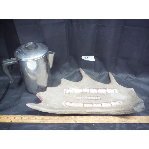 Moose Antler Crib Board + Coffee Pot