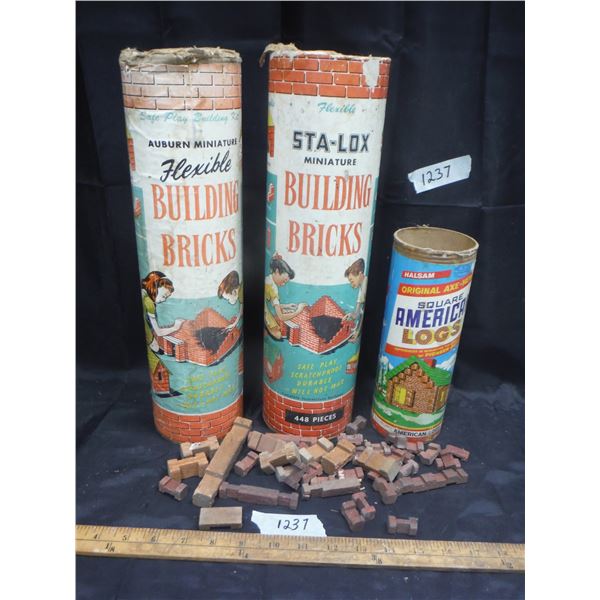 Sta-Lox Buildings Brick Containers, Same Pieces