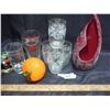 Image 2 : Vintage Glassware, Glass Fruit, Chalkware