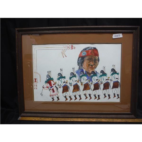 Indigenous  Art work, not signed 22.5 X 29.5 "