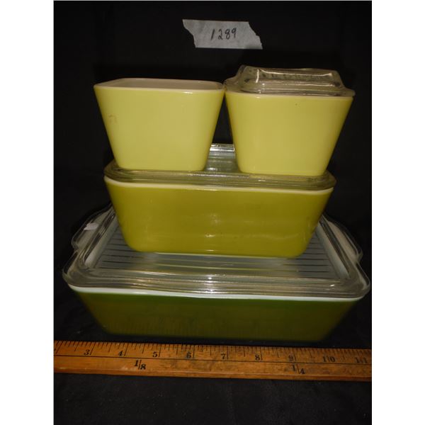 Verde pyrex fridgies set