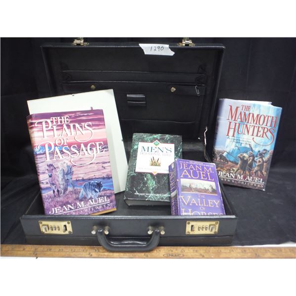 Breifcase. Jean Auel book, glass frame